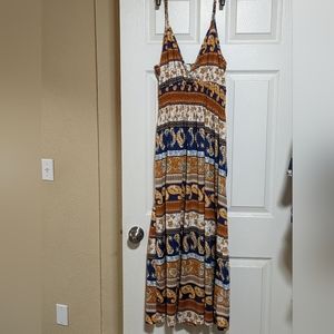 Spaghetti strap long maxi dress
